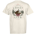 Christmas Chalet Club vintage graphic tee in ivory — back view