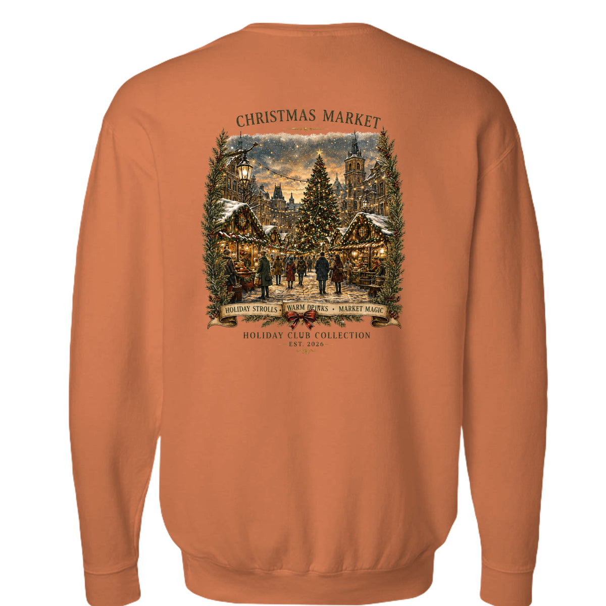 Christmas Market sweatshirt in yam — back view