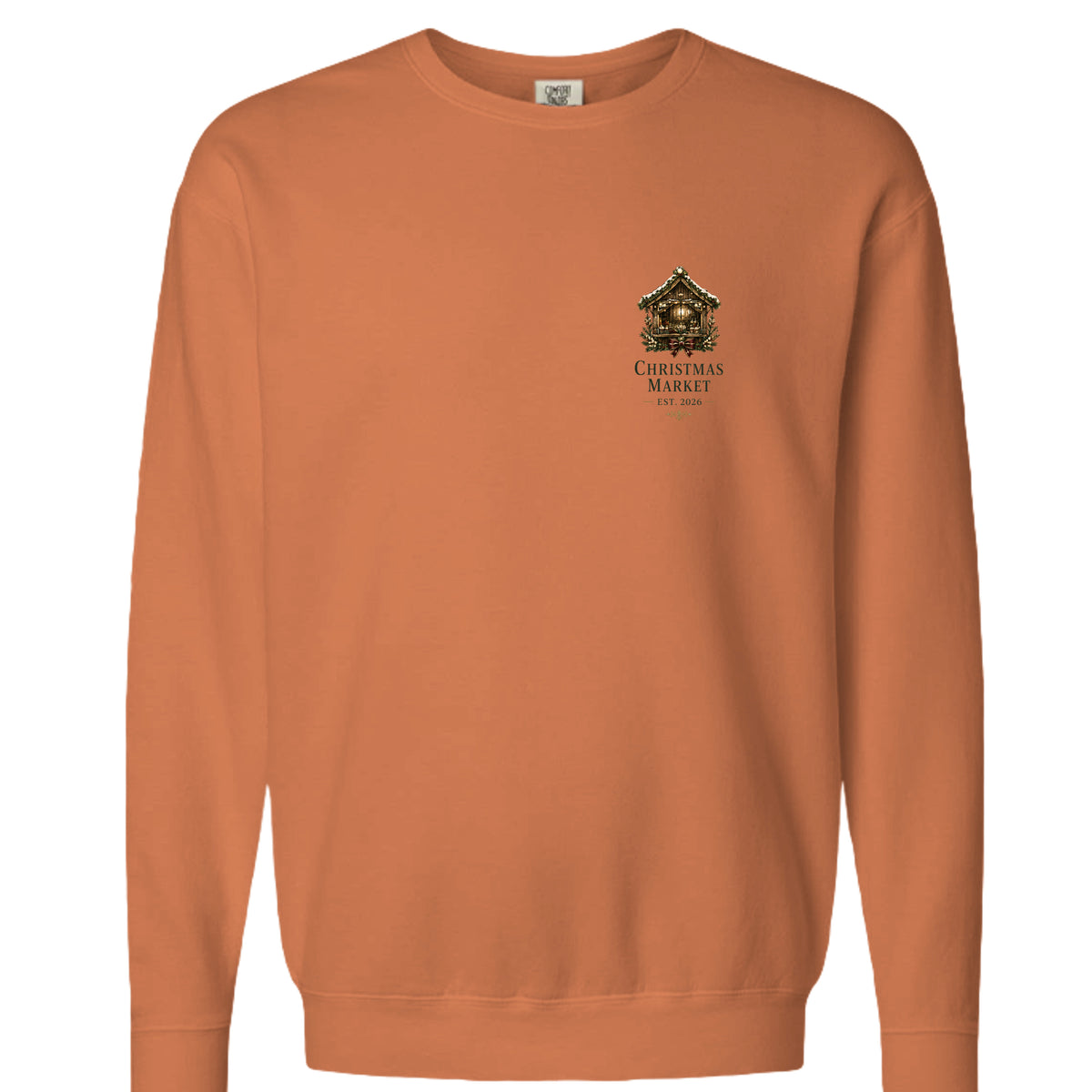 Christmas Market sweatshirt in yam — front view